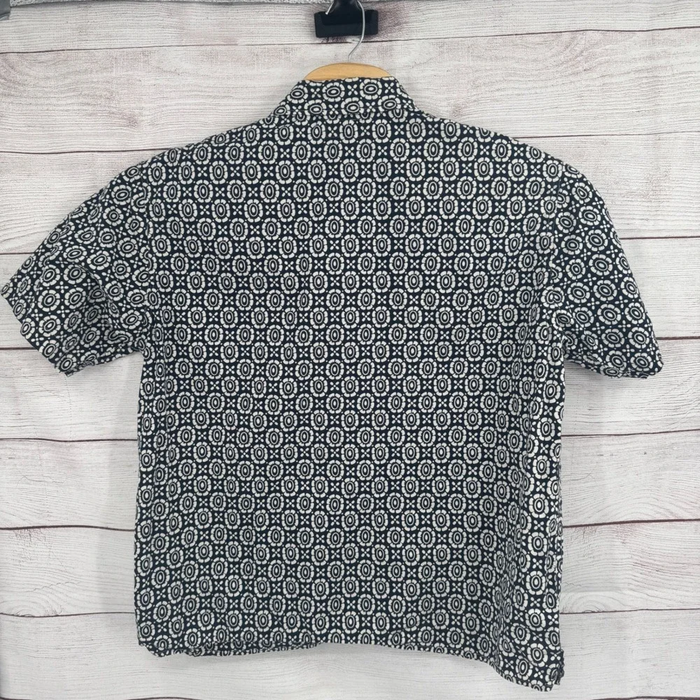 Polo Jeans Co. Ralph Lauren Shirt Medium Short Sleeve Button Up Geometric Floral
